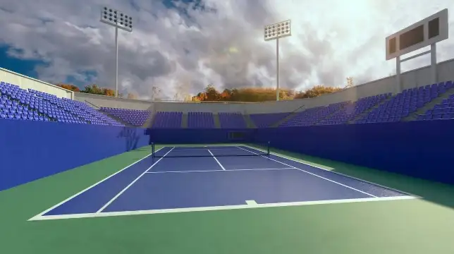Lawn Tennis Courts with Flood Lights