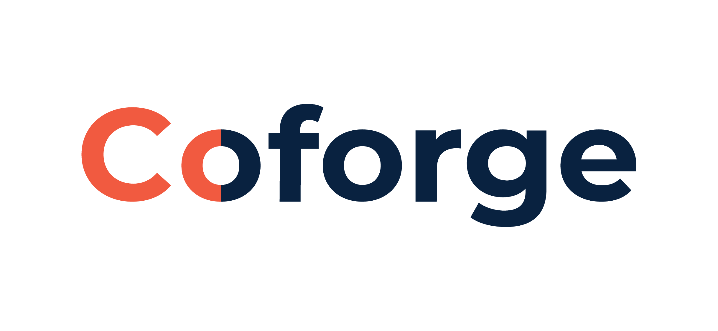 Coforge logo Coral Blue